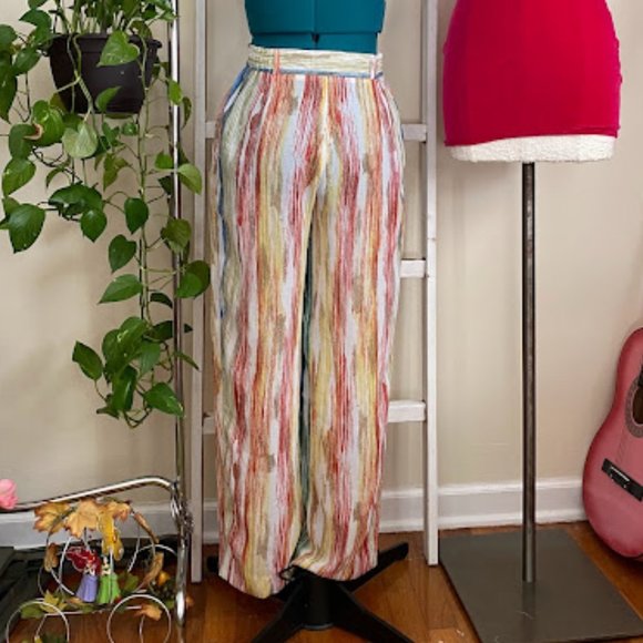 rosner multi color stripe pants size 36 - Picture 9 of 9